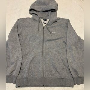 Nike Heather Gray Full-Zip Hoodie Size Medium